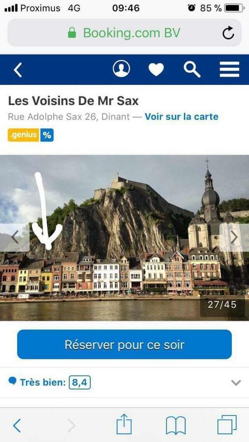 Les Voisins De Mr Sax Hotel Dinant Exterior photo